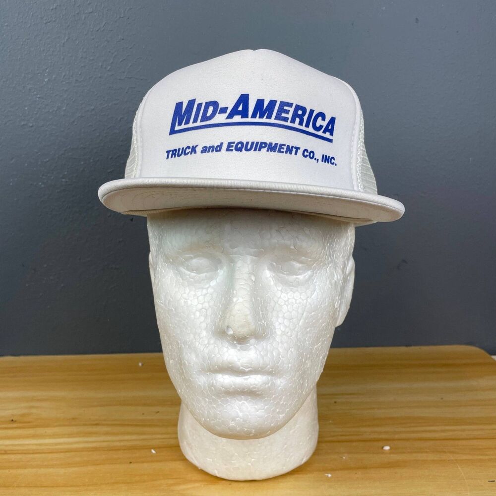 Nissun Cap Trucker Hat Unisex One Size White Snapback 80s Style Casual Outdoor